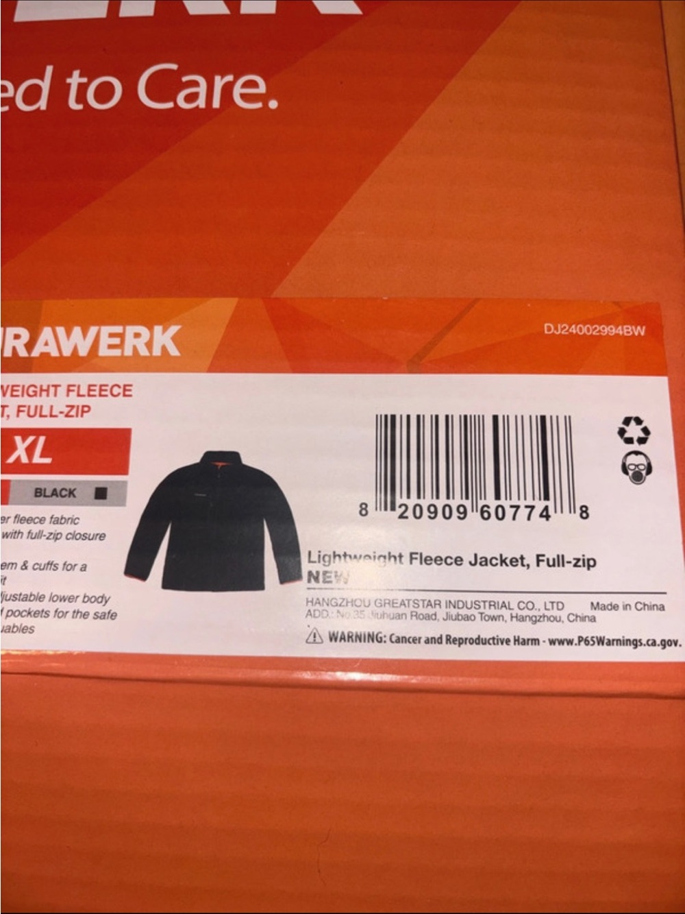 Black Lightweight Fleece Jacket - Full-Zip